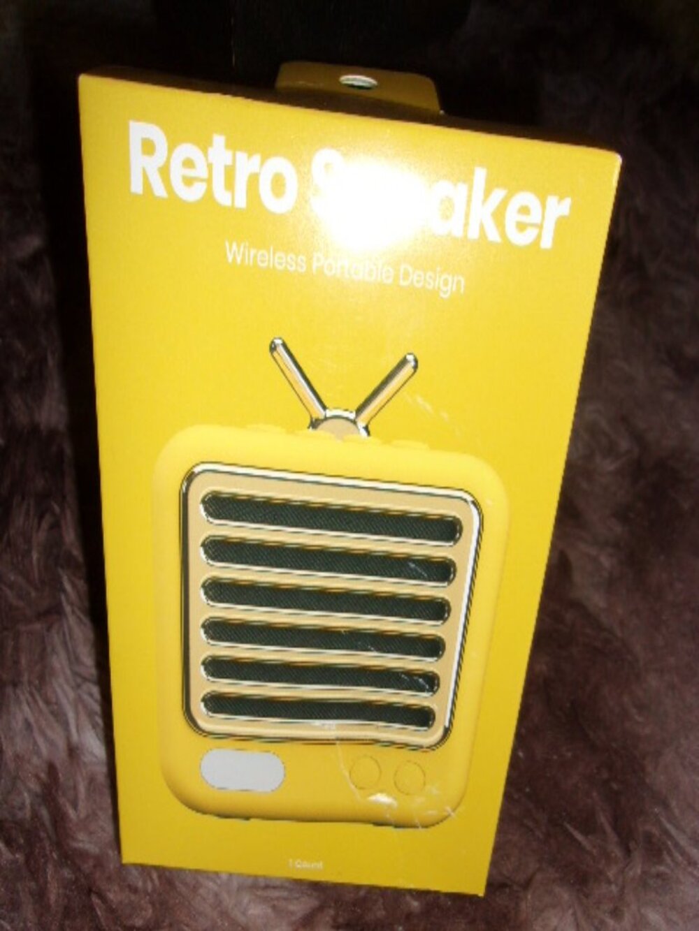 GEMS Retro Speaker - Mustard Yellow: Rechargeable Portable with Micro USB New